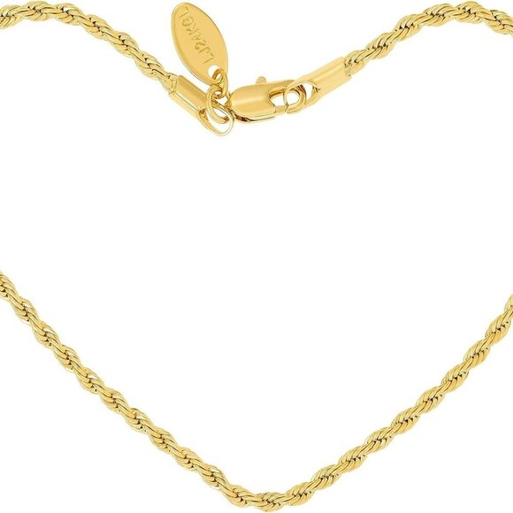 Jewelry - Womens Gold Anklet 2mm Rope Chain Ankle Bracelet 24k Real Gold Plated